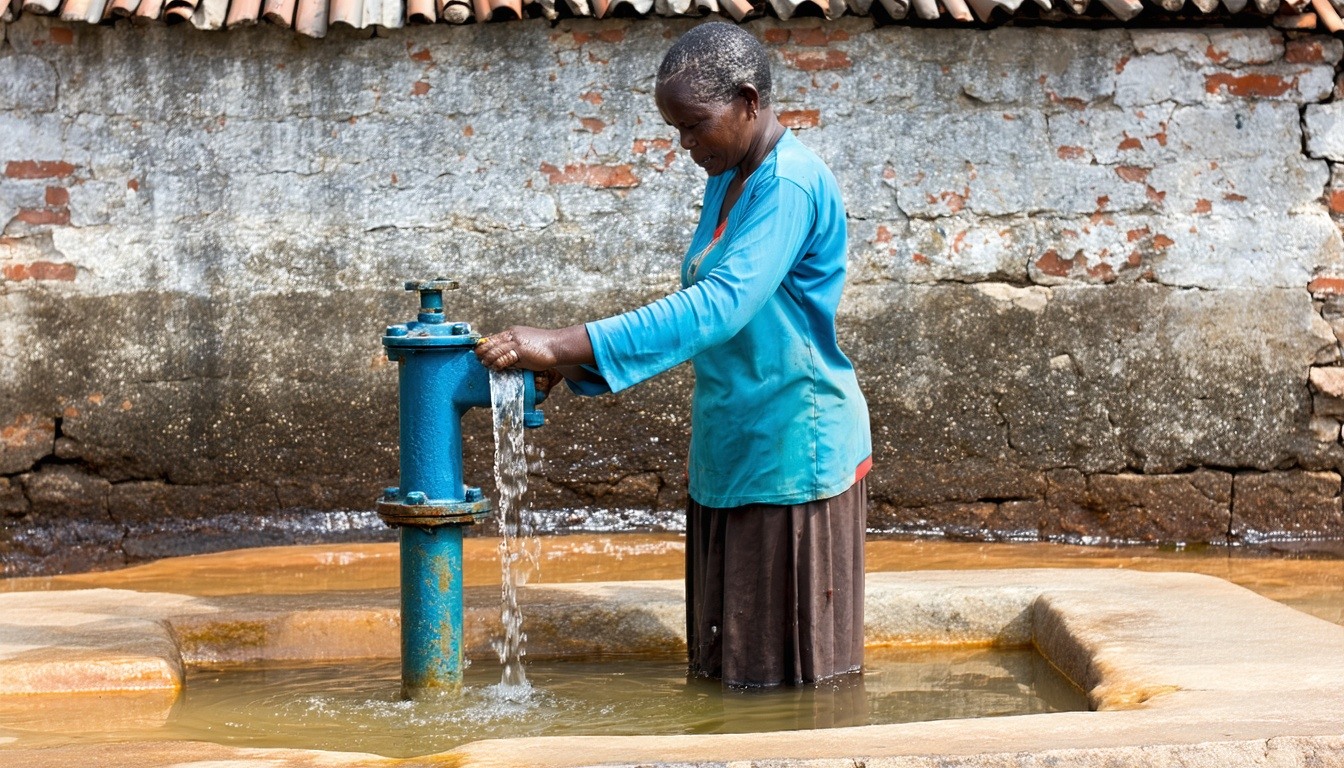 Full Hand pump in a third world country-2